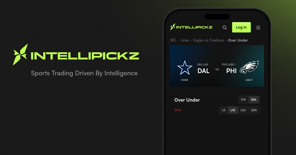 Eagles vs Cowboys Over/Under Total - NFL Odds | IntelliPickz