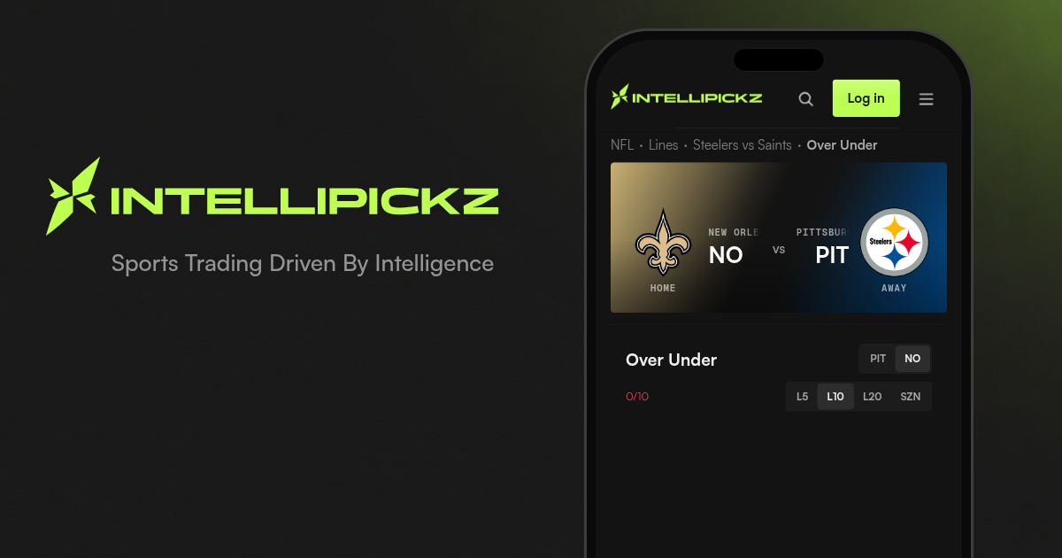 Saints vs Steelers Over/Under Total - NFL Odds | IntelliPickz