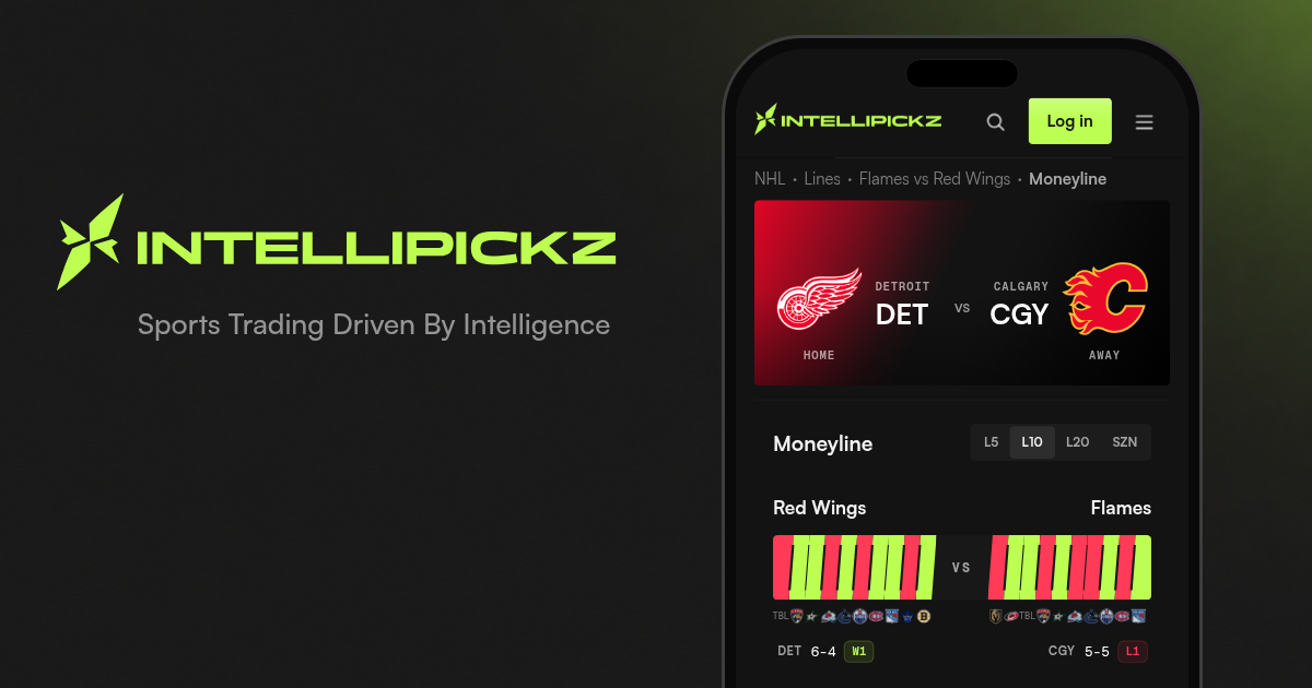 Flames vs Red Wings Moneyline - NHL Odds | IntelliPickz