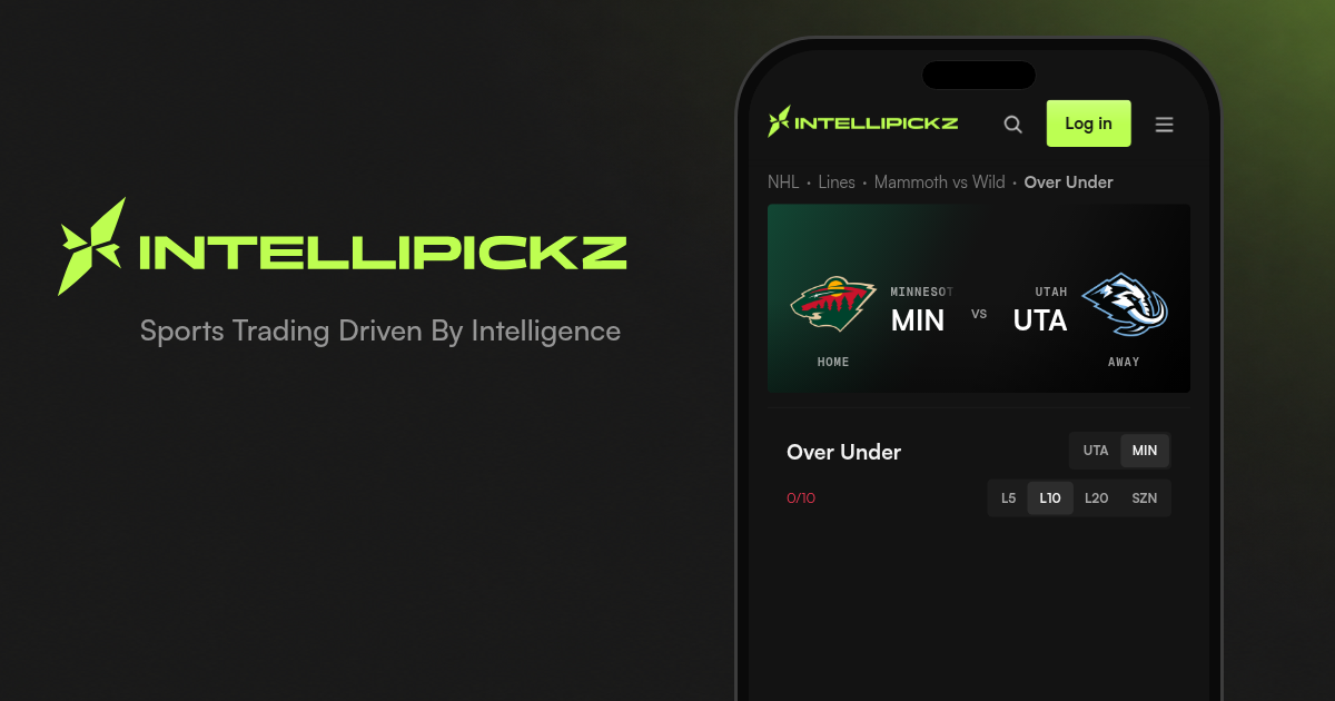 Mammoth vs Wild Over/Under Total - NHL Odds | IntelliPickz