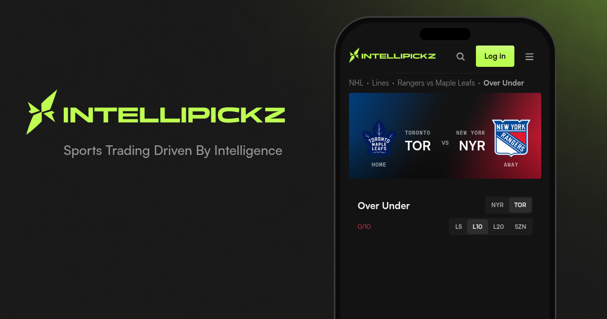 Maple Leafs vs Rangers Over/Under Total - NHL Odds | IntelliPickz