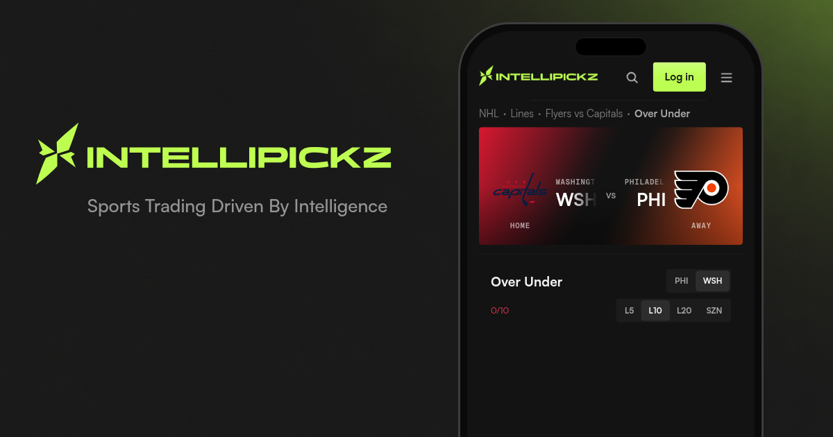 Capitals vs Flyers Over/Under Total - NHL Odds | IntelliPickz