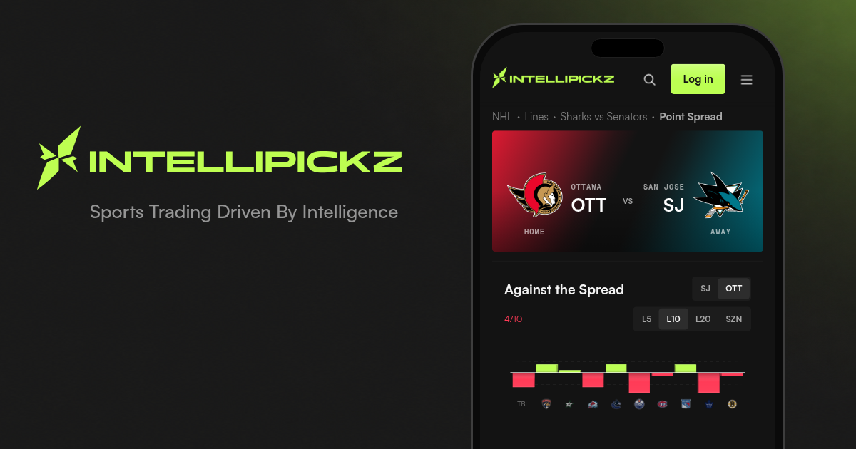 Senators vs Sharks Point Spread - NHL Odds | IntelliPickz