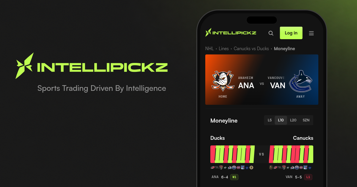 Dujcks Ducks vs Canucks Moneyline - NHL Odds | IntelliPickz