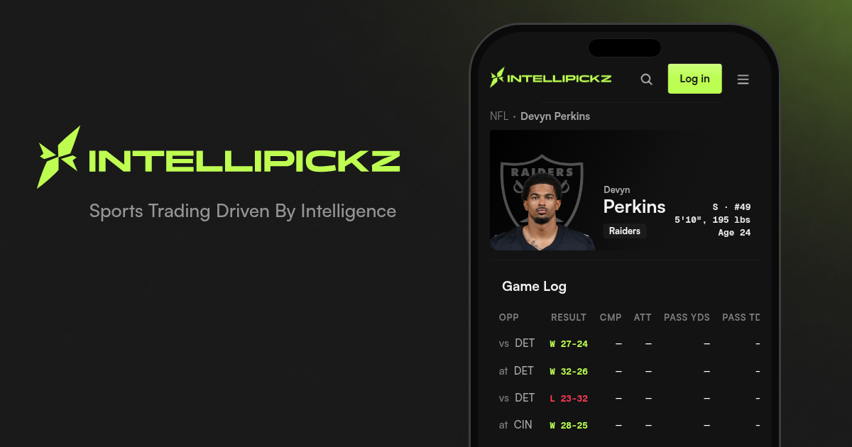 Devyn Perkins Stats, Props & Odds - NFL | IntelliPickz