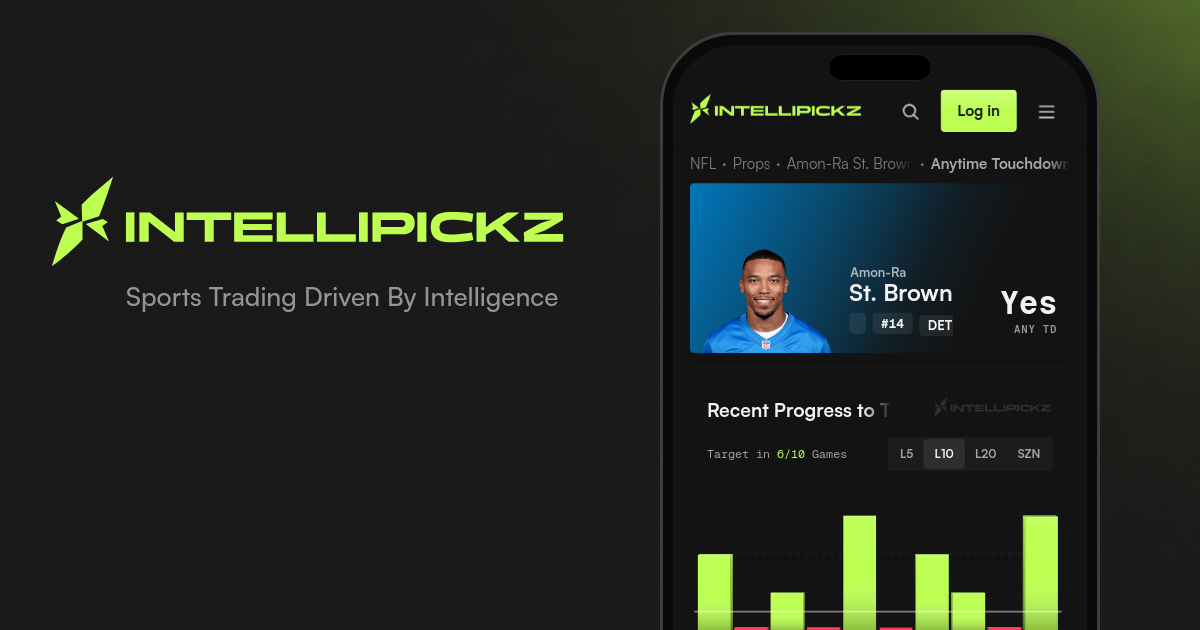 Amon-Ra St. Brown Anytime Touchdown - NFL Stats & Odds | IntelliPickz