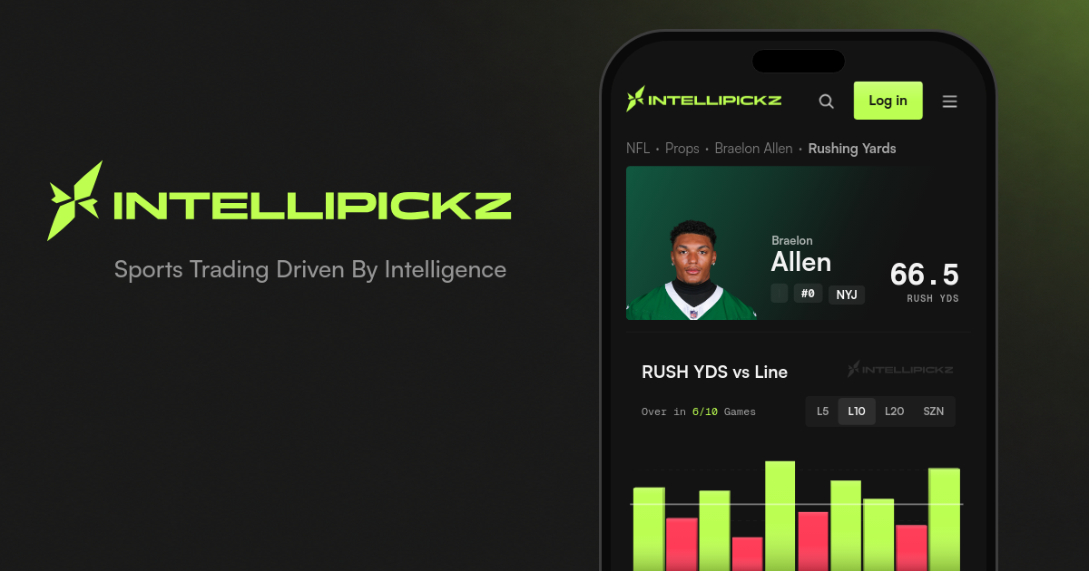 Axllren Braelon Allen Rushing Yards - NFL Stats & Odds | IntelliPickz