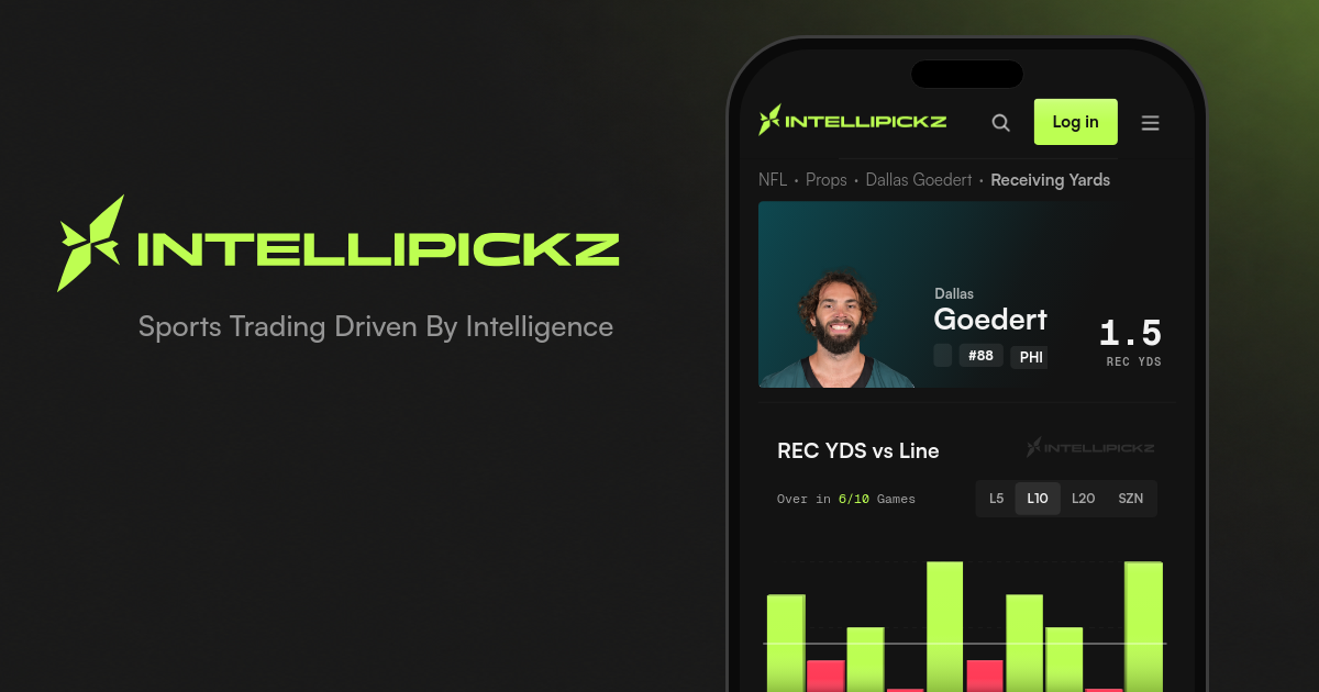 Dallas Goedert Receiving Yards - NFL Stats & Odds | IntelliPickz