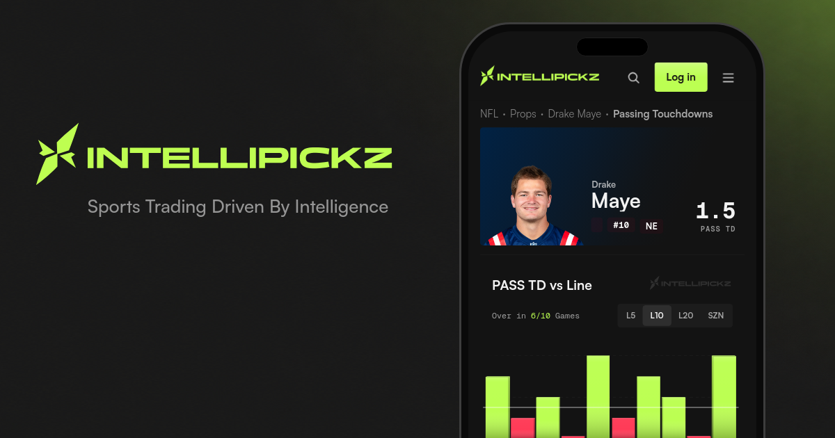 Drake Maye Passing Touchdowns - NFL Stats & Odds | IntelliPickz
