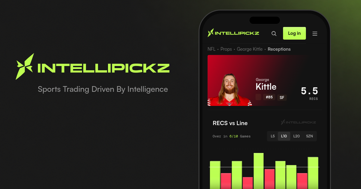 George Kittle Receptions - NFL Stats & Odds | IntelliPickz