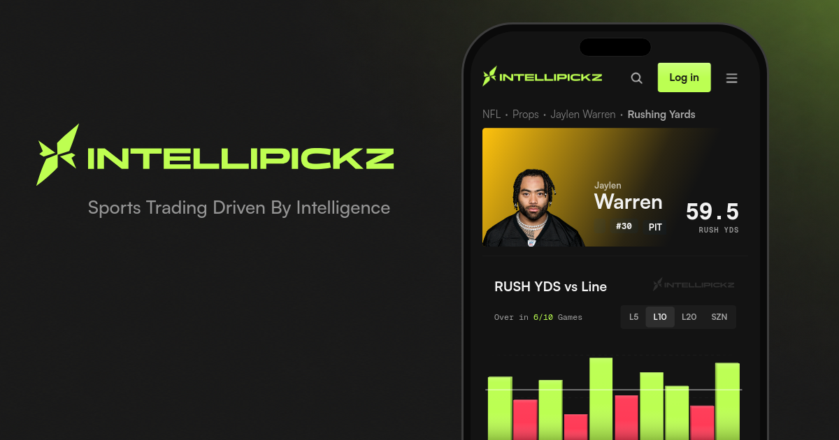 Jaylen Warren Rushing Yards - NFL Stats & Odds | IntelliPickz