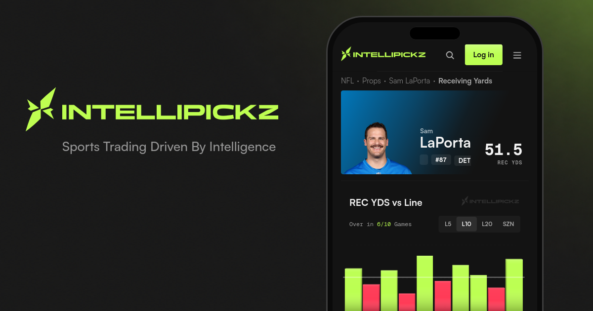 Sam LaPorta Receiving Yards - NFL Stats & Odds | IntelliPickz