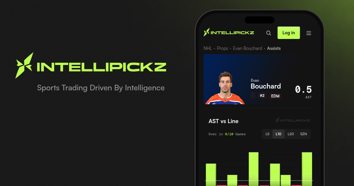 Evan Bouchard Assists - NHL Stats & Odds | IntelliPickz